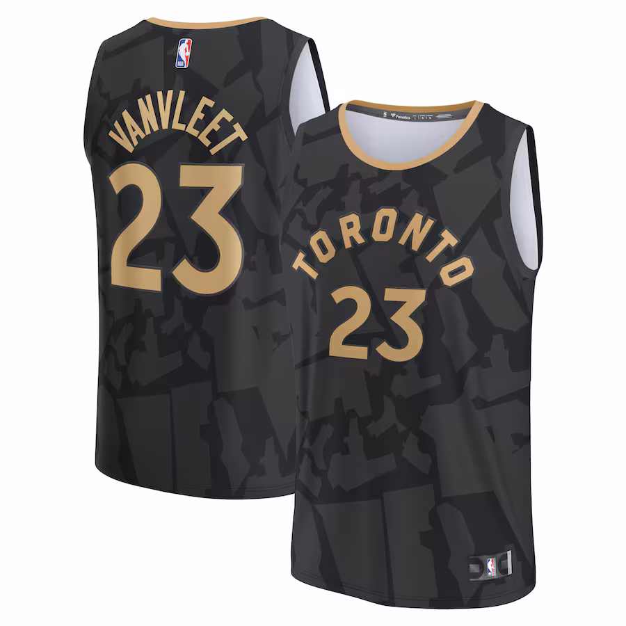 Youth Toronto Raptors Fred VanVleet Fanatics Black Fastbreak Jersey - City Edition - ujerseystore