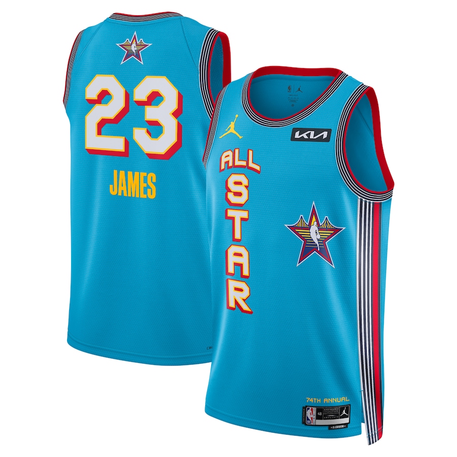 Unisex LeBron James Jordan Brand Light Blue 2025 NBA All-Star Game Swingman Player Jersey - ujerseystore