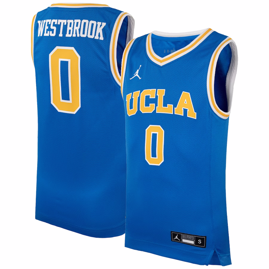 #0 UCLA Bruins Jordan Brand Youth Icon Replica Basketball Jersey - Blue - ujerseystore