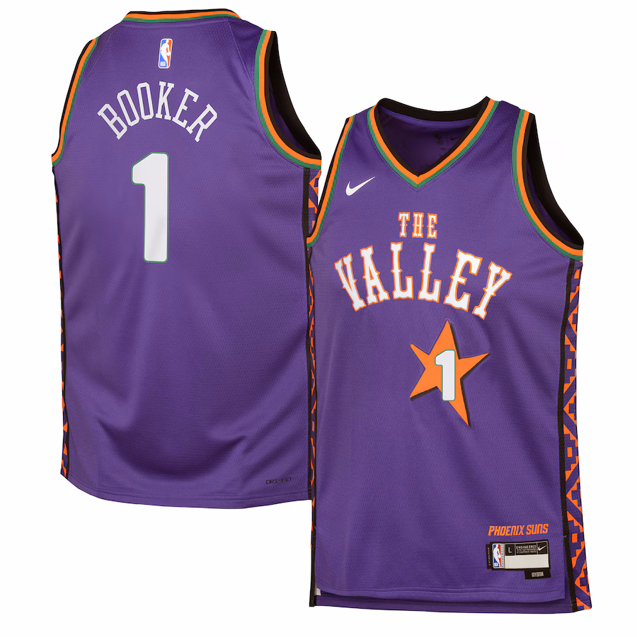 Youth Phoenix Suns Devin Booker Nike Purple 2024/25 Swingman Player Jersey - City Edition - ujerseystore