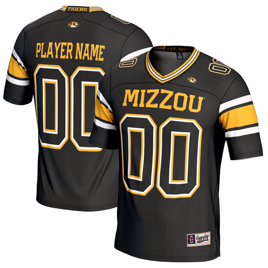 Missouri Tigers GameDay Greats Youth NIL Pick-A-Player Football Jersey - Black - ujerseystore