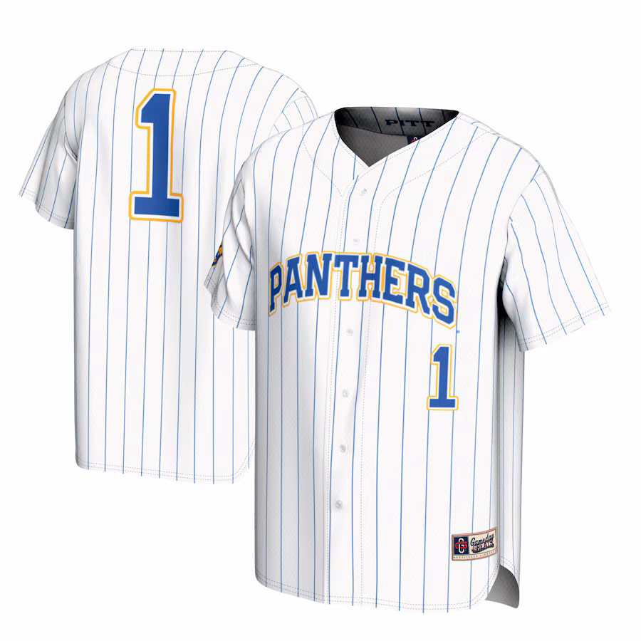 Youth GameDay Greats #1 White Pitt Panthers Lightweight Baseball Jersey - ujerseystore