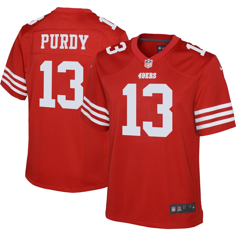 Youth San Francisco 49ers Brock Purdy Nike Scarlet Game Jersey - ujerseystore