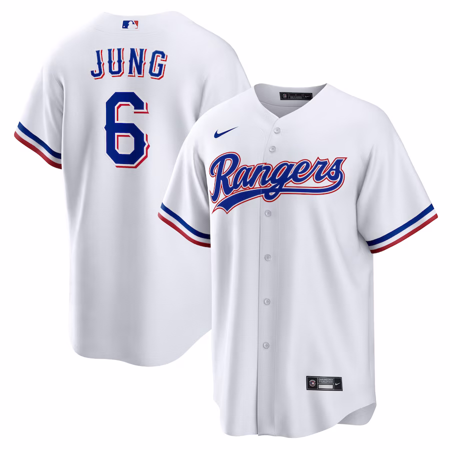 Men's Texas Rangers Josh Jung Nike White Replica Player Jersey - ujerseystore