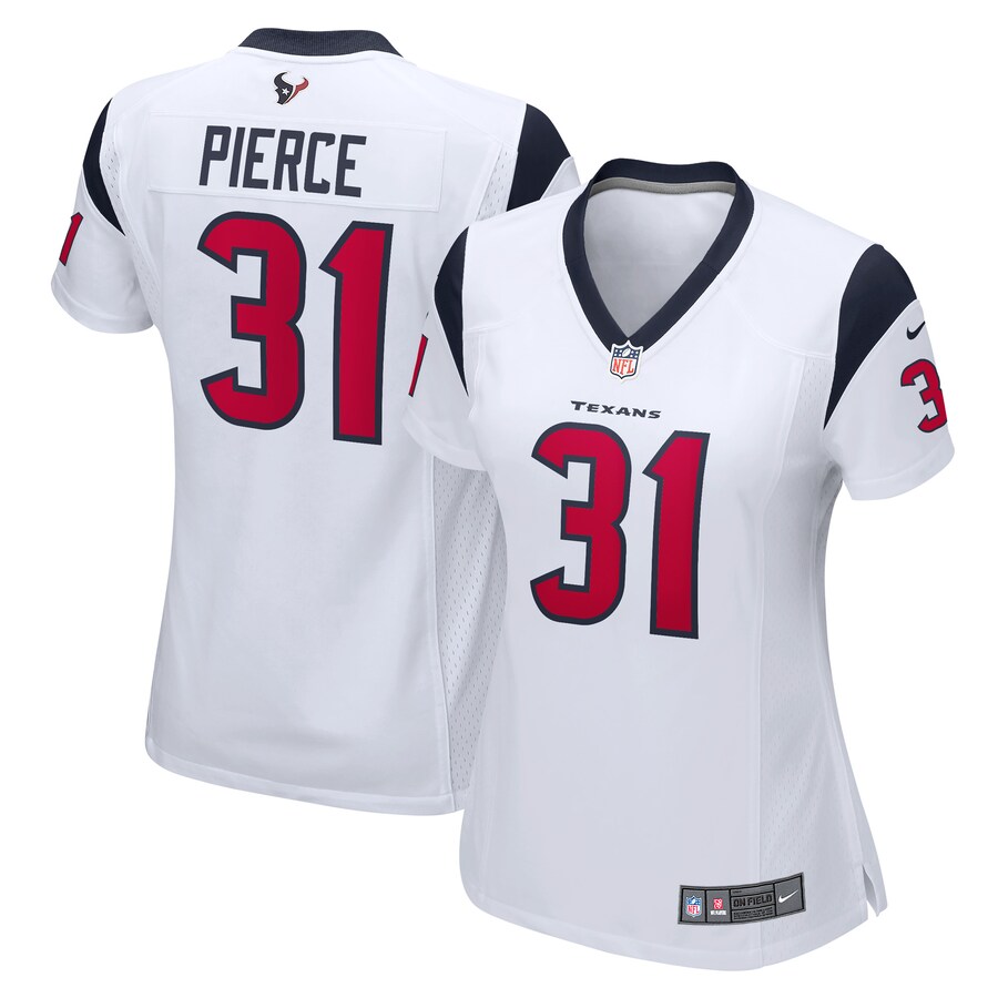 Women's Houston Texans Dameon Pierce Nike White Game Player Jersey - ujerseystore