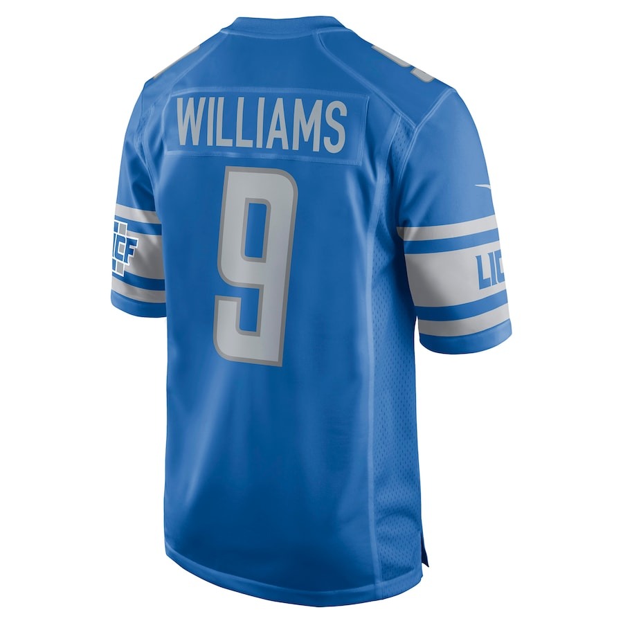 Men's Detroit Lions Jameson Williams Nike Blue Player Game Jersey - ujerseystore