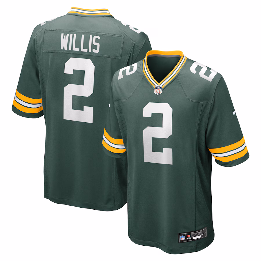 Men's Green Bay Packers Malik Willis Nike Green Game Jersey - ujerseystore