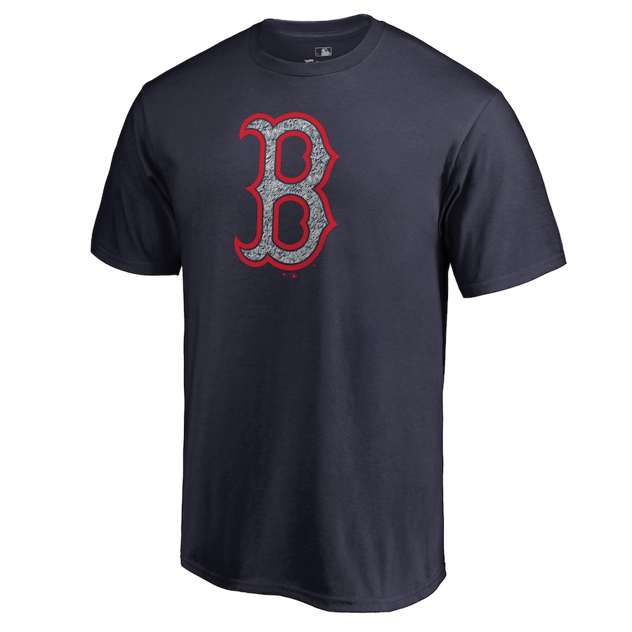 Men's Boston Red Sox Navy Static Logo T-Shirt - ujerseystore