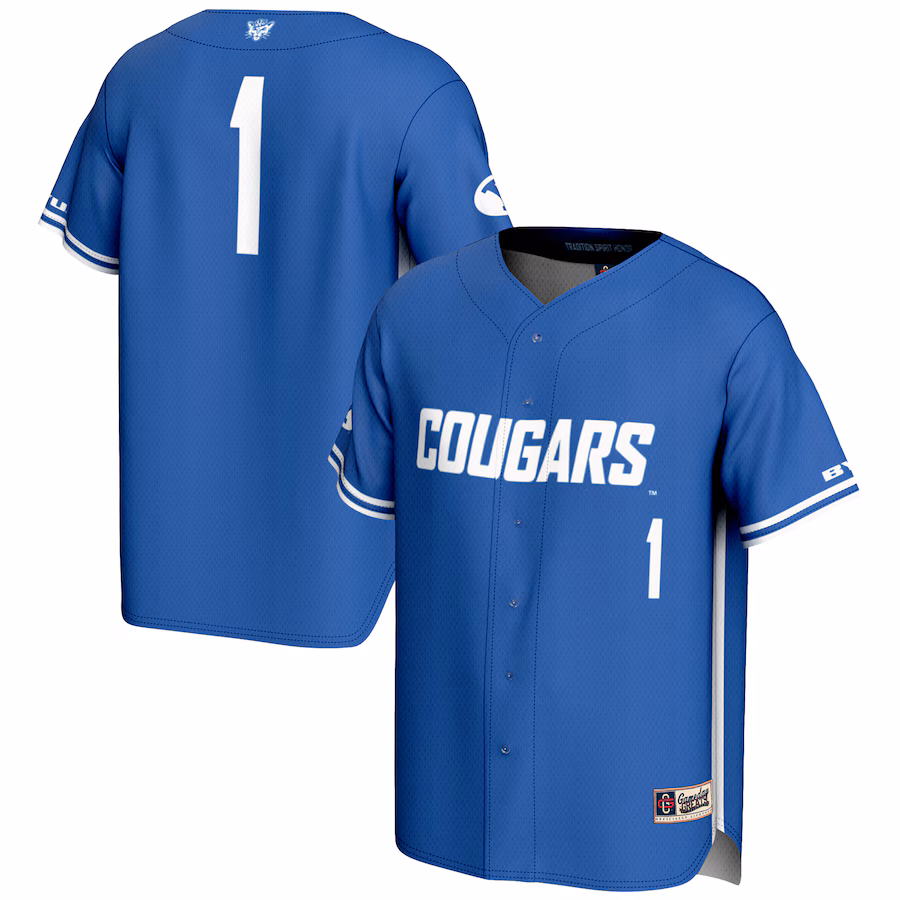 Youth GameDay Greats #1 Royal BYU Cougars Lightweight Baseball Jersey - ujerseystore