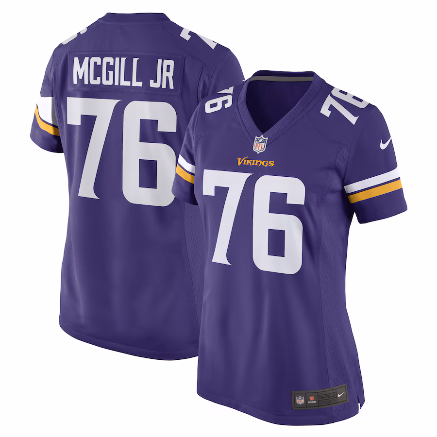 Women's Minnesota Vikings T.Y. McGill Jr. Nike Purple Game Player Jersey - ujerseystore