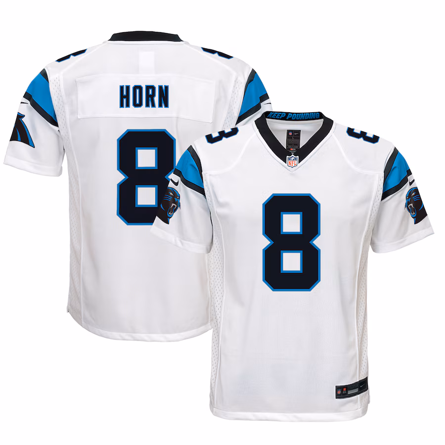 Youth Carolina Panthers Jaycee Horn Nike White Game Jersey - ujerseystore