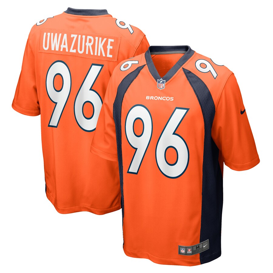 Men's Denver Broncos Eyioma Uwazurike Nike Orange Game Player Jersey - ujerseystore