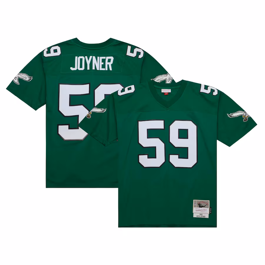 Men's Philadelphia Eagles Seth Joyner Mitchell & Ness Kelly Green Legacy Replica Jersey - ujerseystore