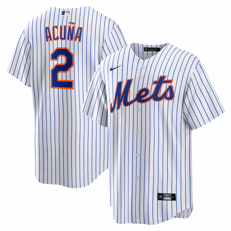 Men's New York Mets Luisangel Acuña Nike White Home Replica Player Jersey - ujerseystore