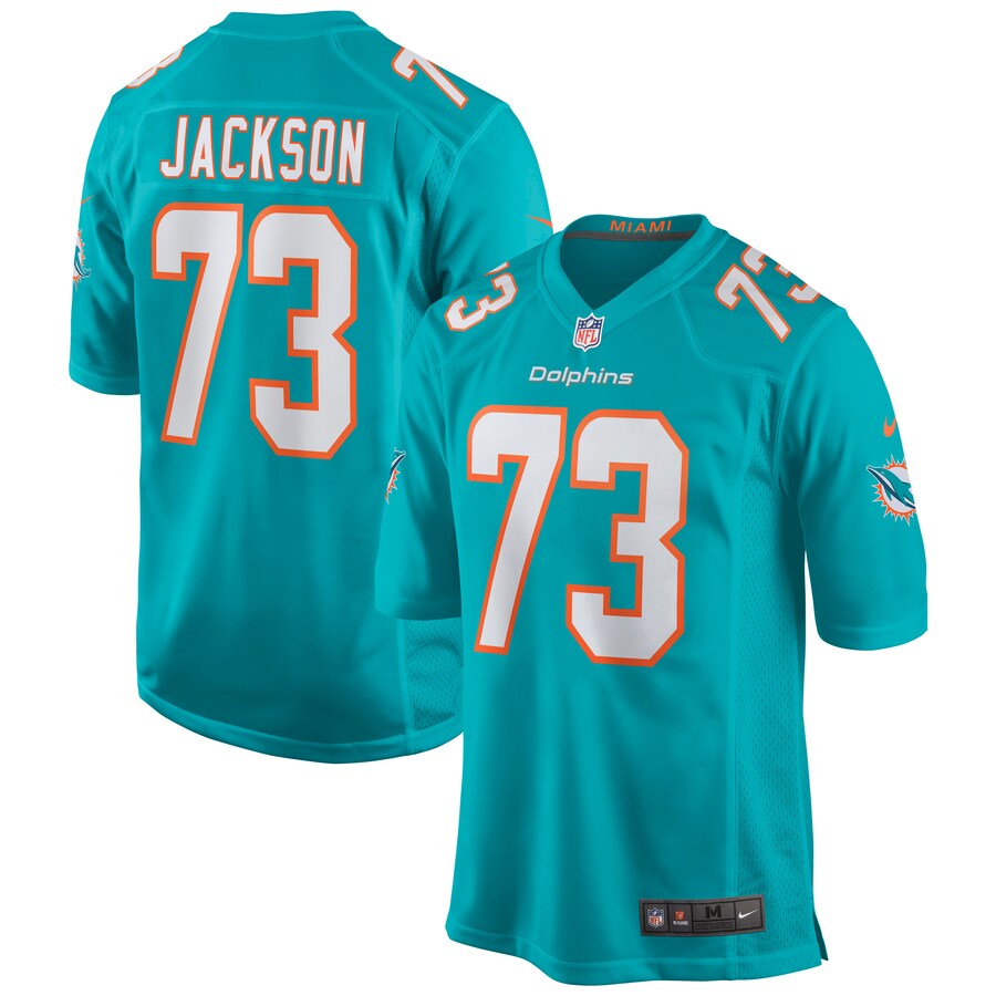 Men's Miami Dolphins Austin Jackson Nike Aqua Player Game Jersey - ujerseystore