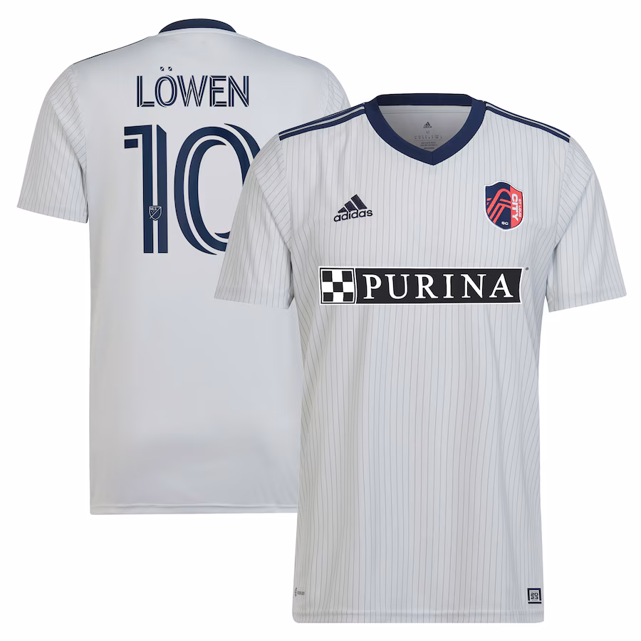 Men's St. Louis City SC Eduard Löwen adidas Gray 2023 The Spirit Kit Replica Jersey - ujerseystore