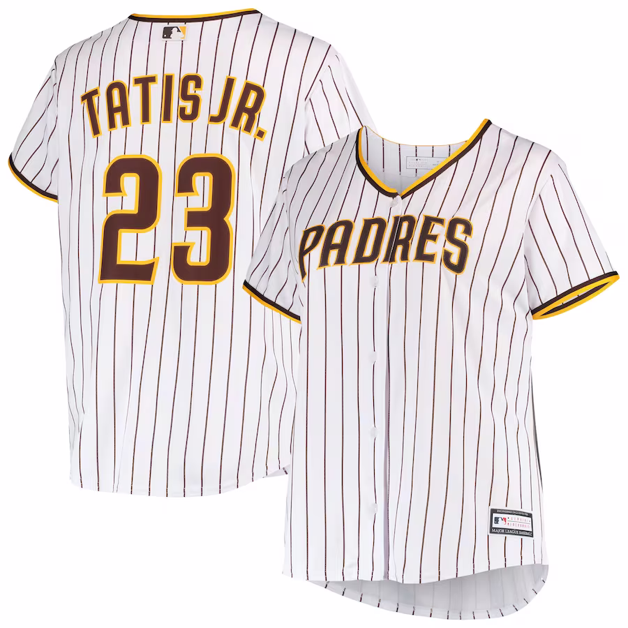 Women's San Diego Padres Fernando Tatis Jr. White Plus Size Replica Player Jersey - ujerseystore