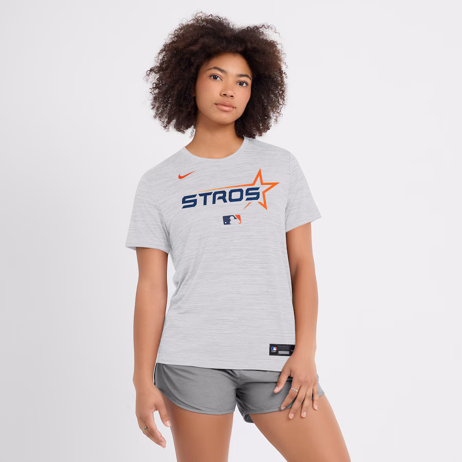 Women's Houston Astros Nike White 2025 City Connect Authentic Collection Velocity Performance T-Shirt - ujerseystore