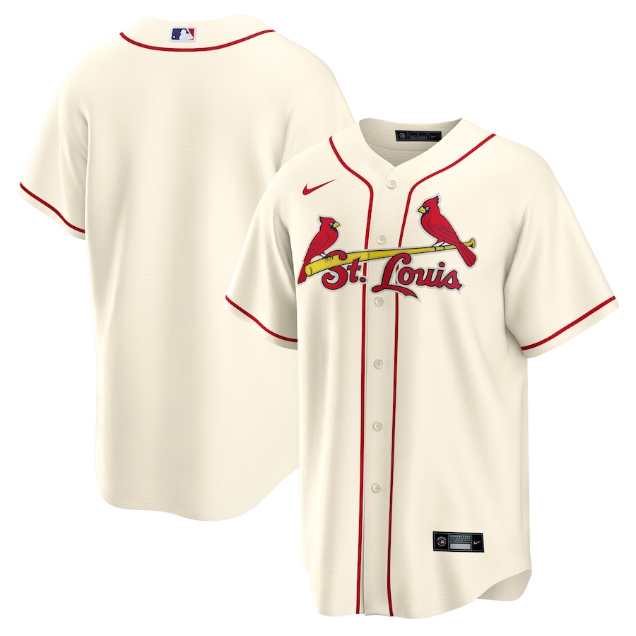 Men's St. Louis Cardinals Nike Cream Alternate Replica Team Jersey - ujerseystore