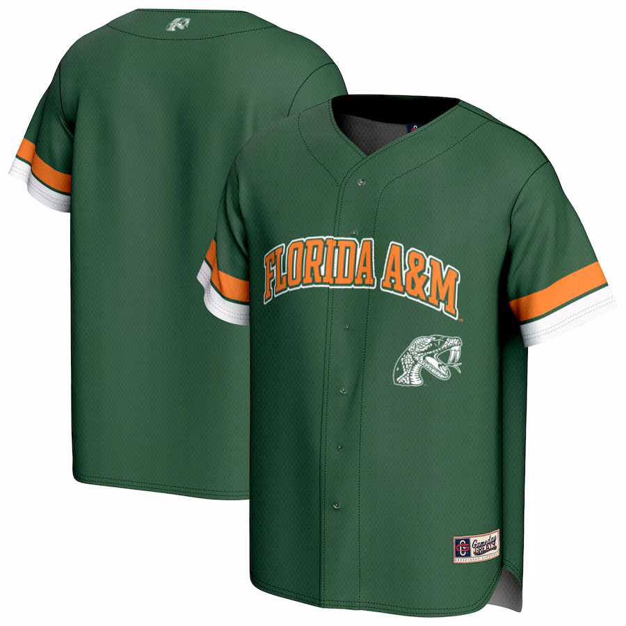 Youth GameDay Greats Green Florida A&M Rattlers Spirit Baseball Jersey - ujerseystore