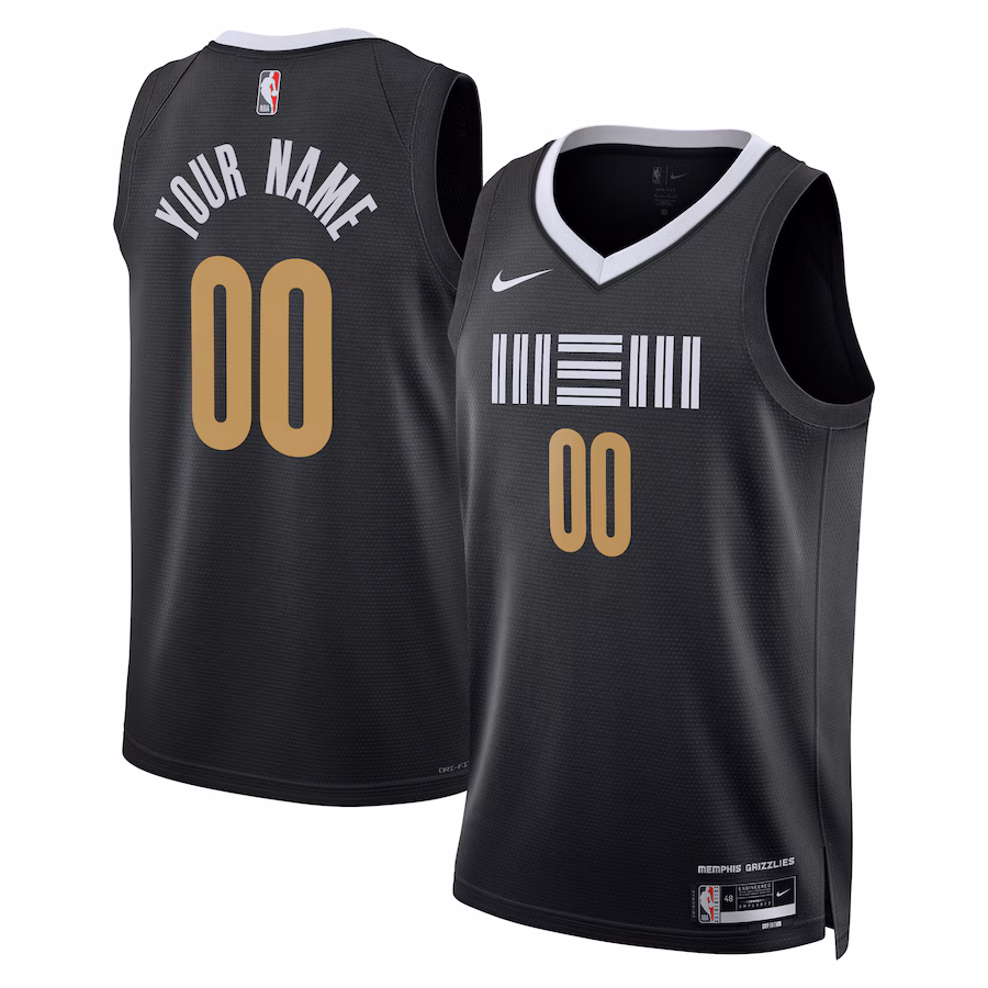 Unisex Memphis Grizzlies  Nike Black 2023/24 Custom Swingman Jersey - City Edition - ujerseystore