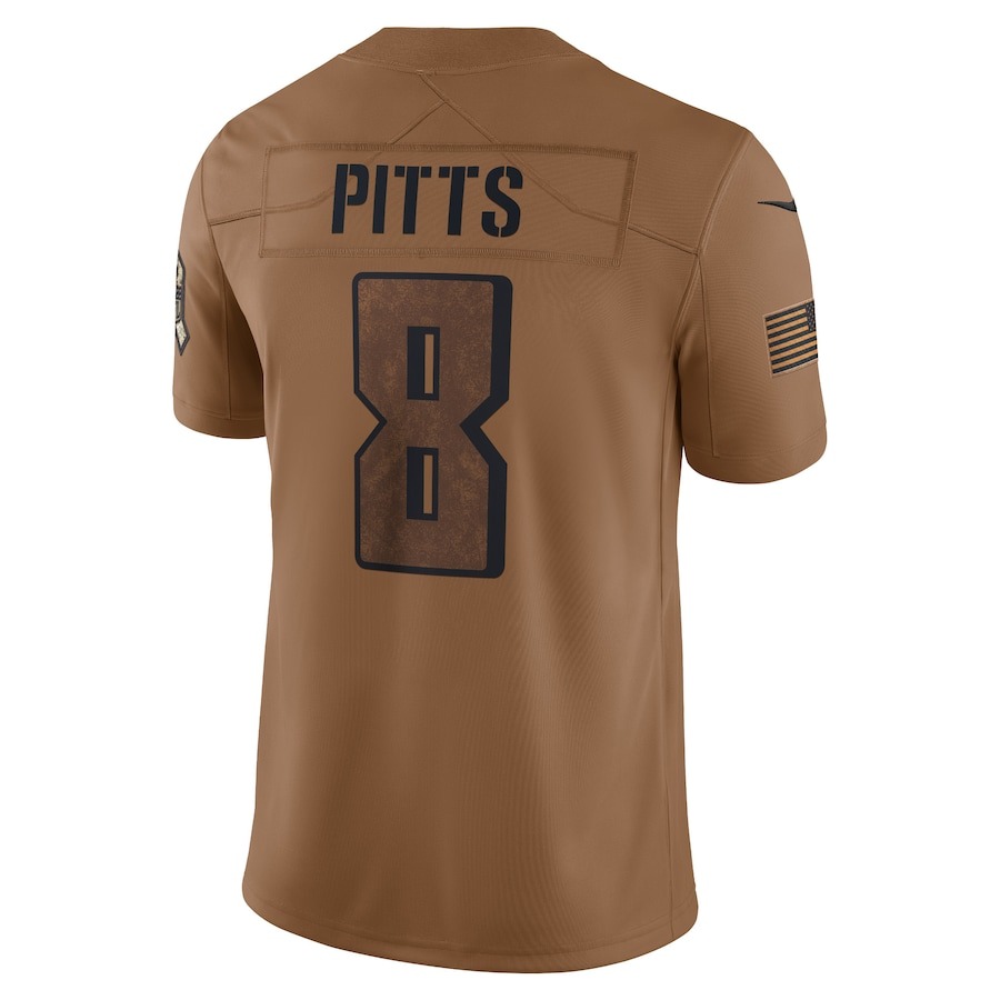 Men's Atlanta Falcons Kyle Pitts Nike Brown 2023 Salute To Service Limited Jersey - ujerseystore