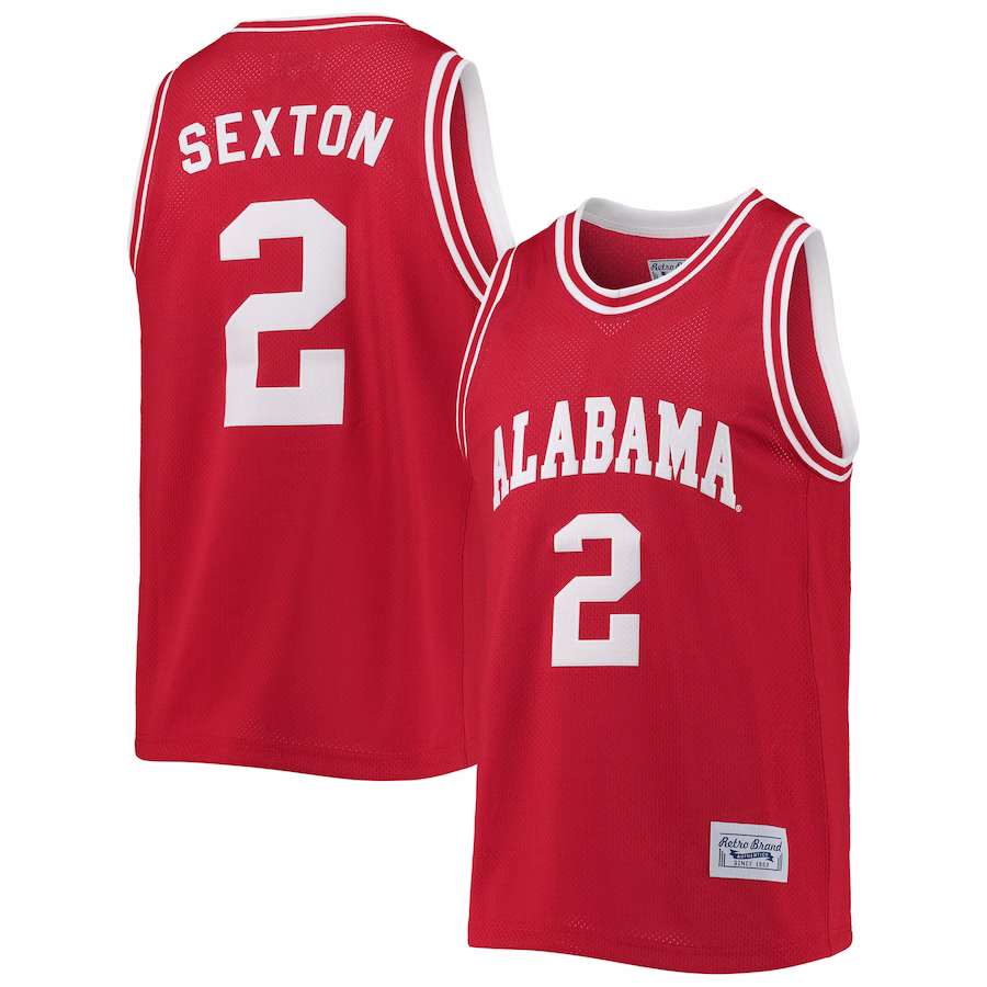 Collin Sexton Alabama Crimson Tide Original Retro Brand Commemorative Classic Basketball Jersey - Crimson - ujerseystore