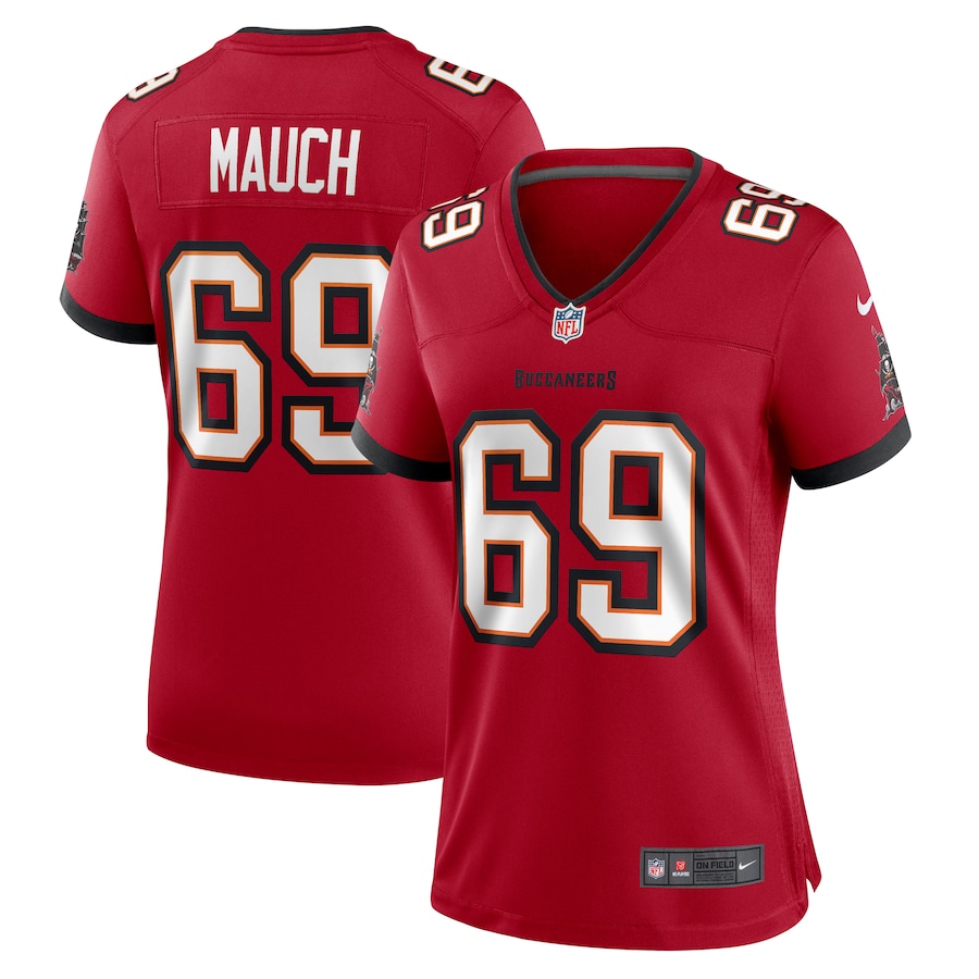 Women's Tampa Bay Buccaneers Cody Mauch Nike  Red  Game Jersey - ujerseystore