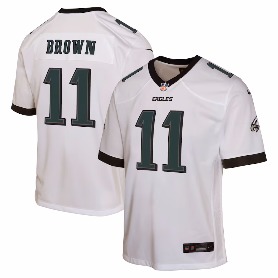 Youth Philadelphia Eagles A.J. Brown Nike White Game Jersey - ujerseystore