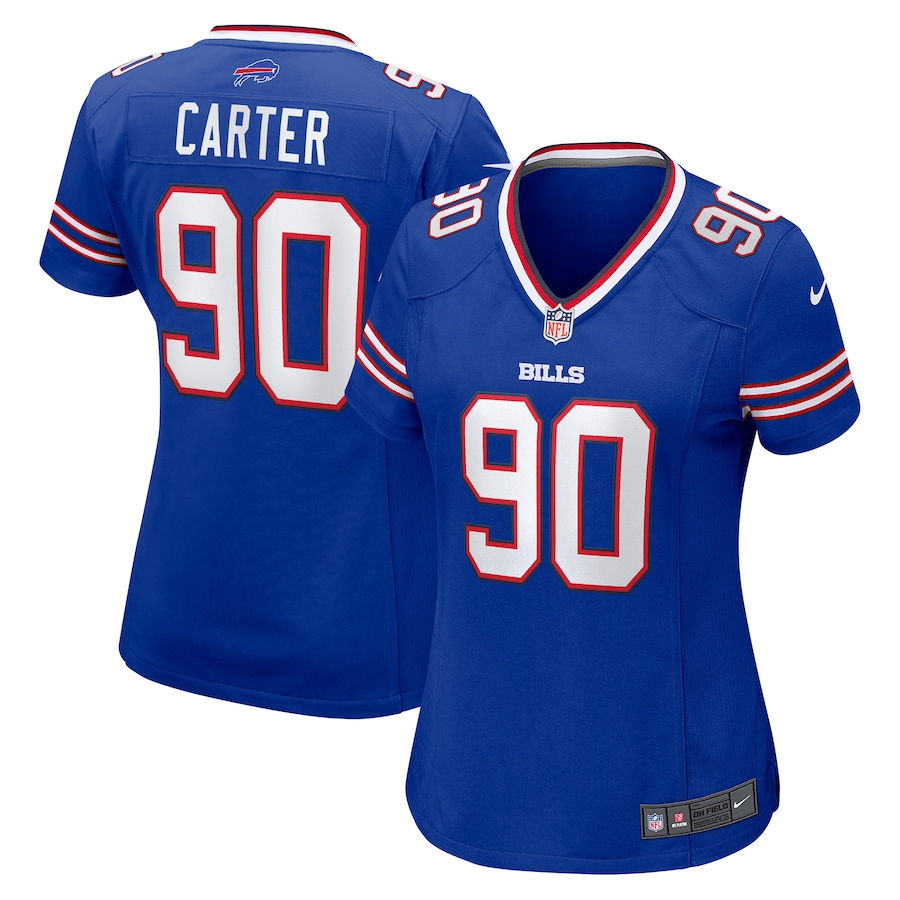 Women's Buffalo Bills DeWayne Carter Nike Royal Game Jersey - ujerseystore