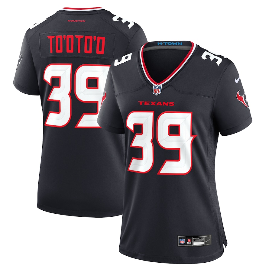 Women's Houston Texans Henry To'oto'o Nike Navy Team Game Jersey - ujerseystore