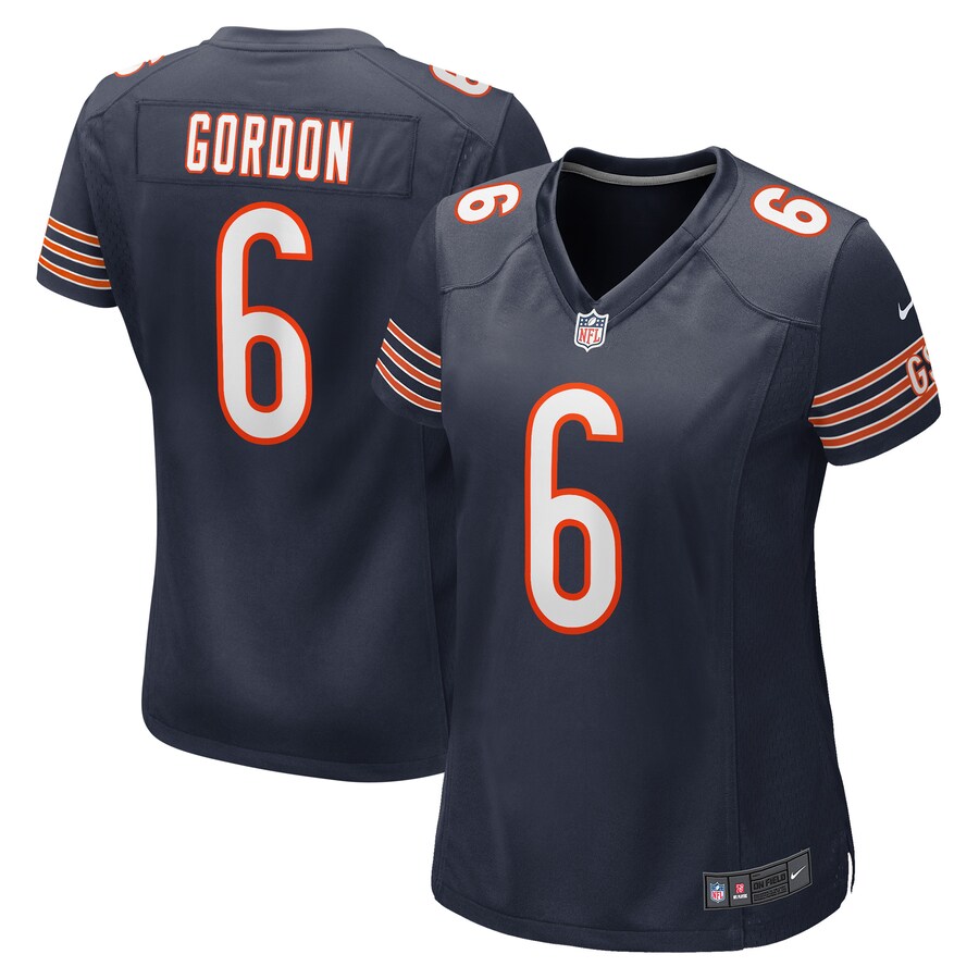 Women's Chicago Bears Kyler Gordon Nike Navy Game Player Jersey - ujerseystore