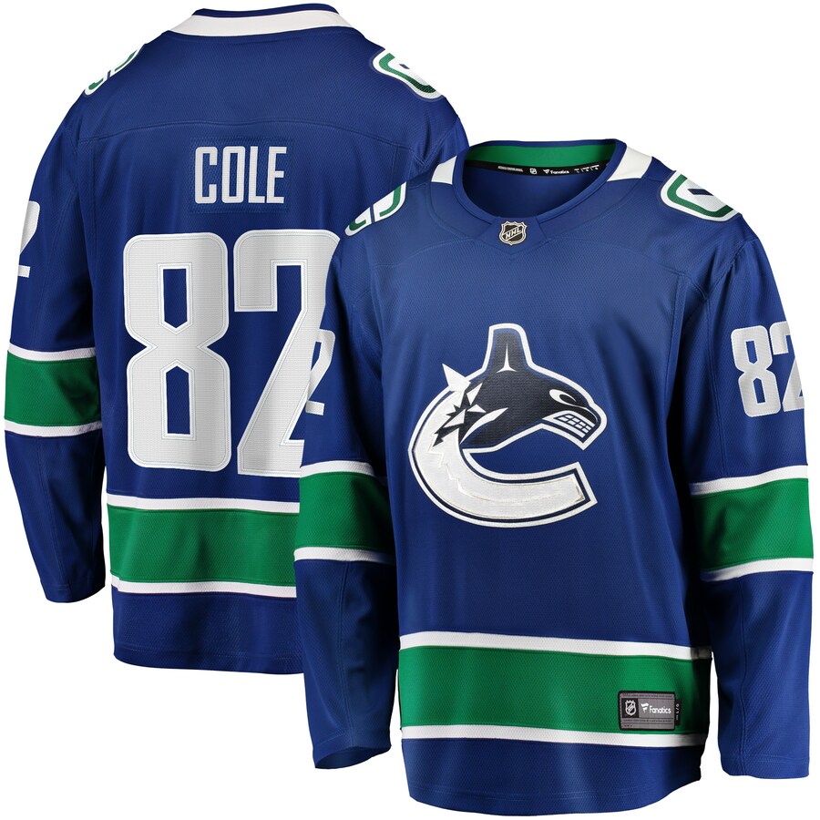 Men's Vancouver Canucks Ian Cole Fanatics Branded Blue Home Breakaway Jersey - ujerseystore