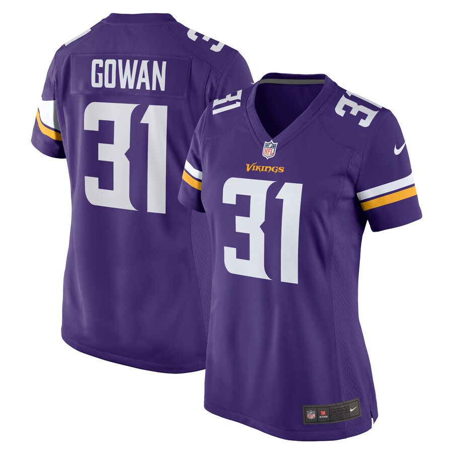 Women's Minnesota Vikings Tay Gowan Nike Purple Home Game Player Jersey - ujerseystore