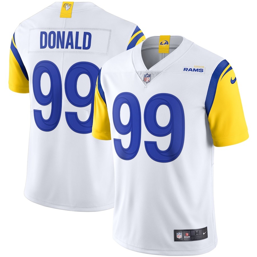 Men's Los Angeles Rams Aaron Donald Nike White Alternate Vapor Limited Jersey - ujerseystore