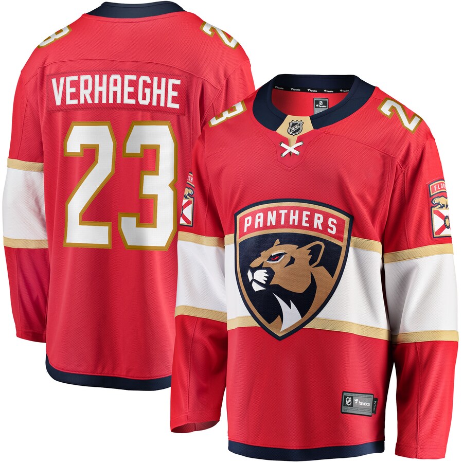 Men's Florida Panthers Carter Verhaeghe Fanatics Branded Red Home Breakaway Jersey - ujerseystore