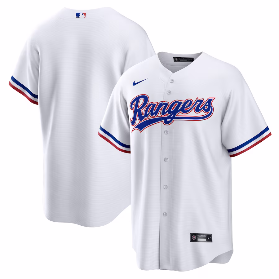 Men's Texas Rangers Nike White Home Replica Team Jersey - ujerseystore