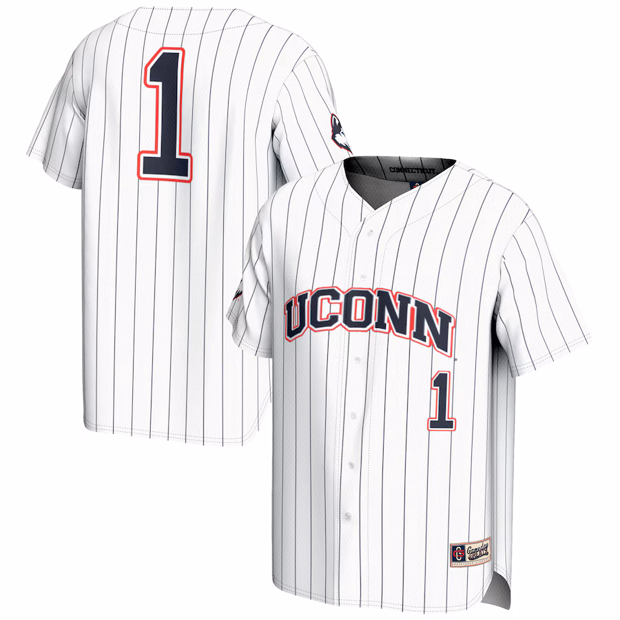 Unisex GameDay Greats #1 White UConn Huskies Lightweight Baseball Jersey - ujerseystore
