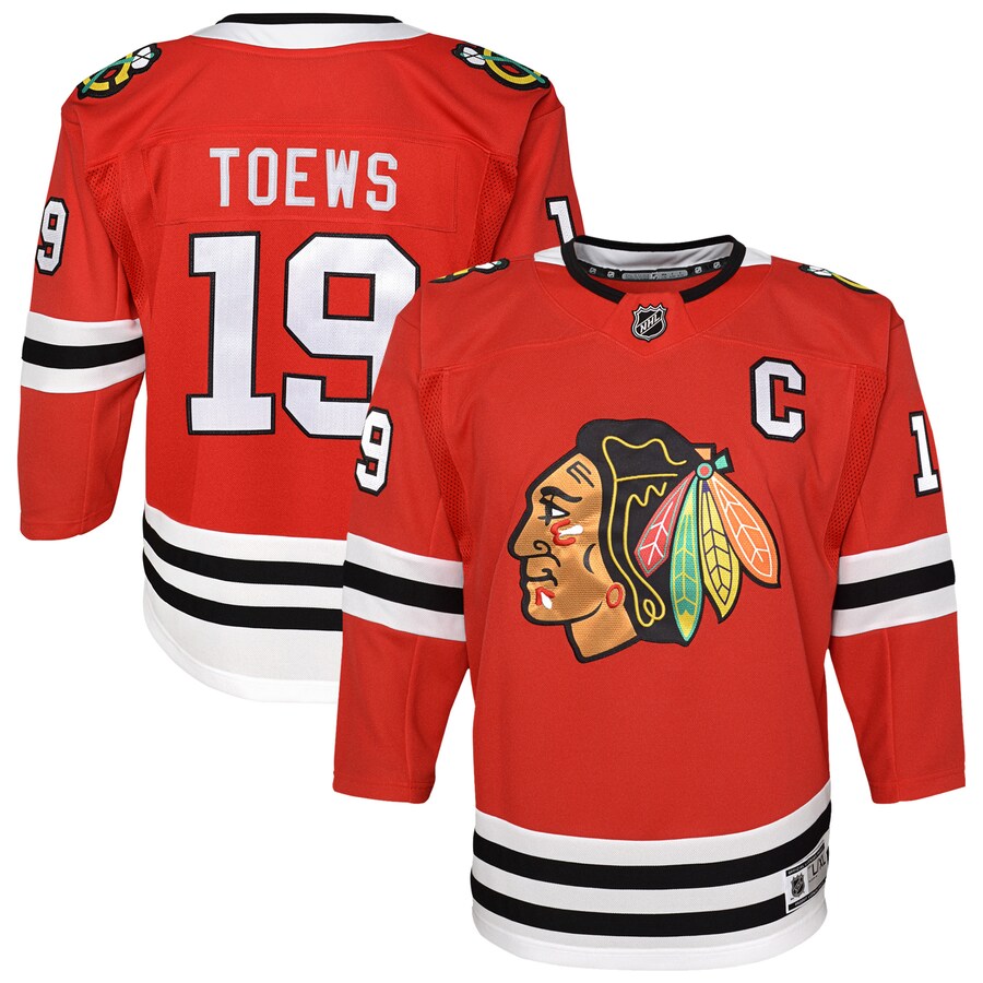 Youth Chicago Blackhawks Jonathan Toews Red Home Premier Player Jersey - ujerseystore