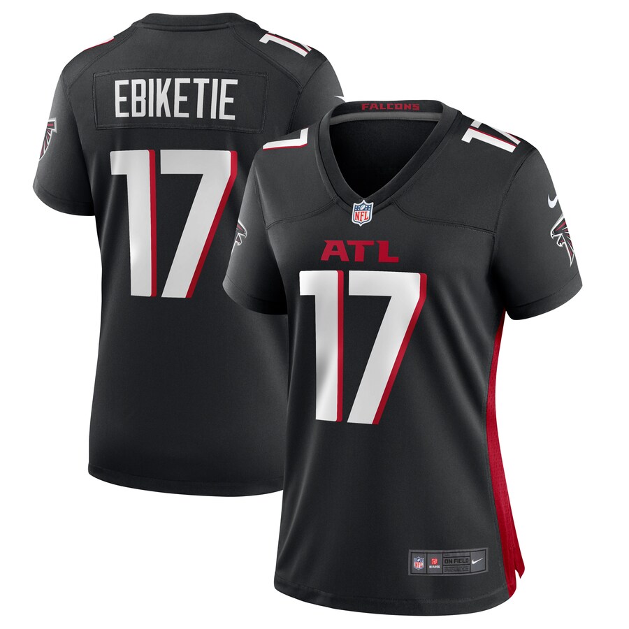 Women's Atlanta Falcons Arnold Ebiketie Nike  Black Team Game Jersey - ujerseystore