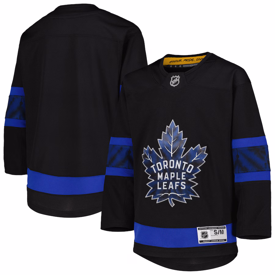 Youth Toronto Maple Leafs Black Alternate Premier Team Jersey - ujerseystore