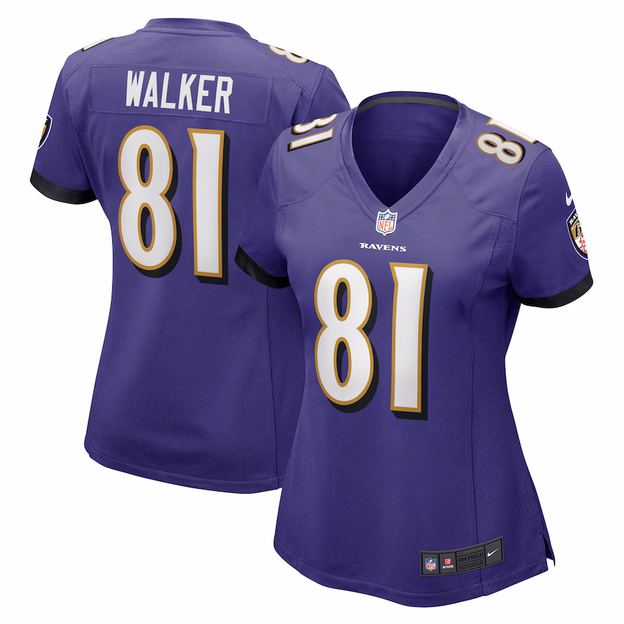 Women's Baltimore Ravens Devontez Walker Nike Purple Game Jersey - ujerseystore