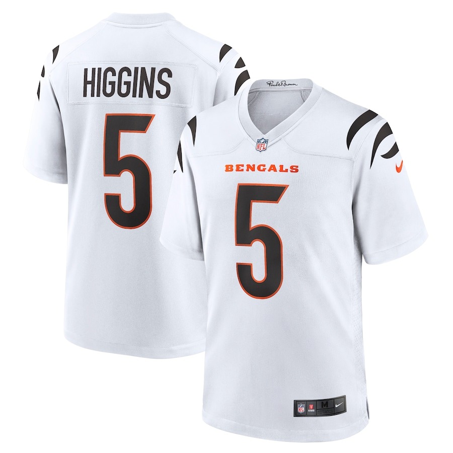 Men's Cincinnati Bengals Tee Higgins Nike White  Game Jersey - ujerseystore