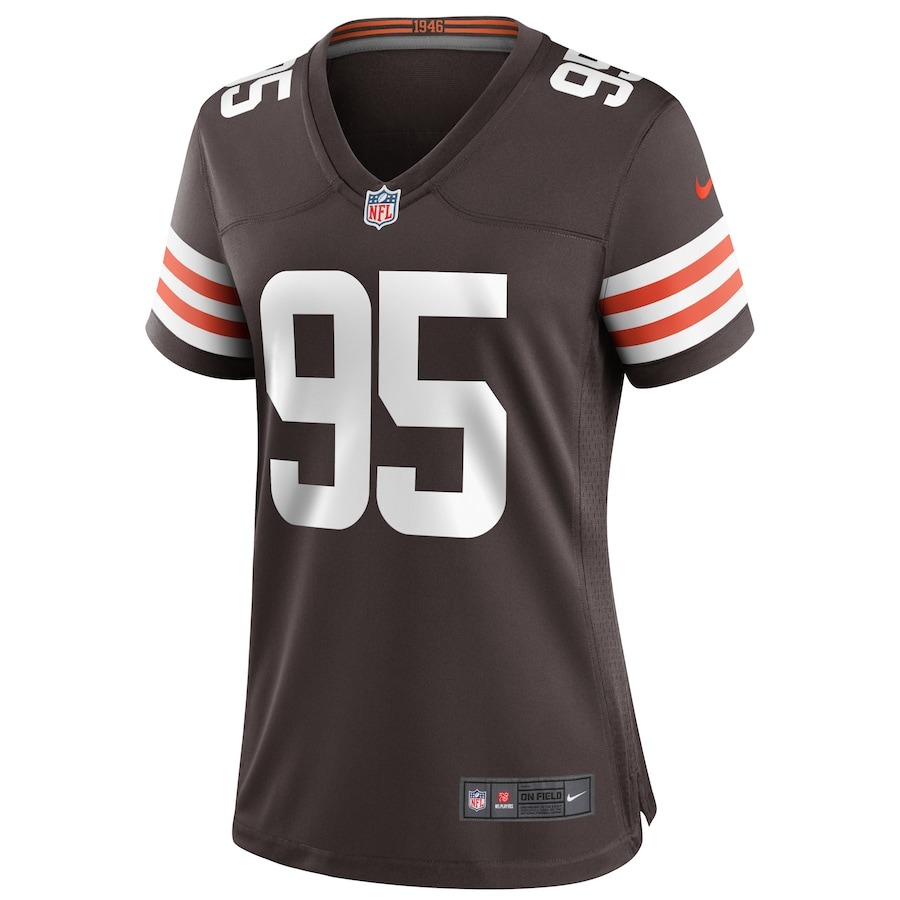 Women's Cleveland Browns Myles Garrett Nike Brown Player Game Jersey - ujerseystore