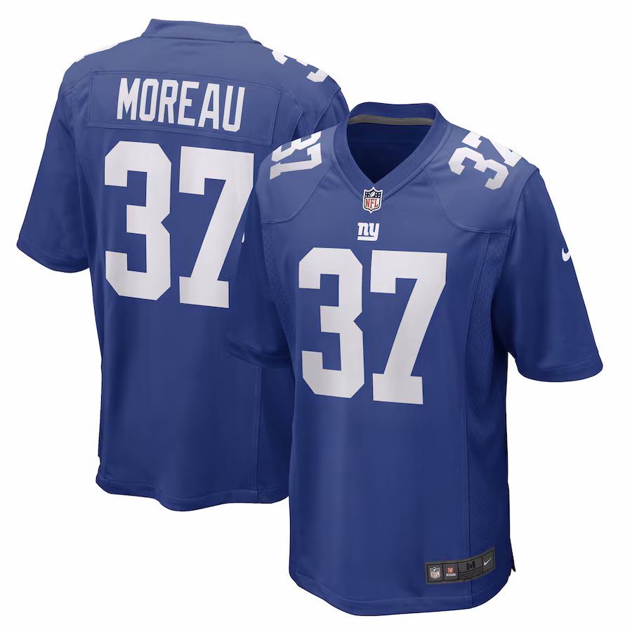 Men's New York Giants Fabian Moreau Nike Royal Game Player Jersey - ujerseystore