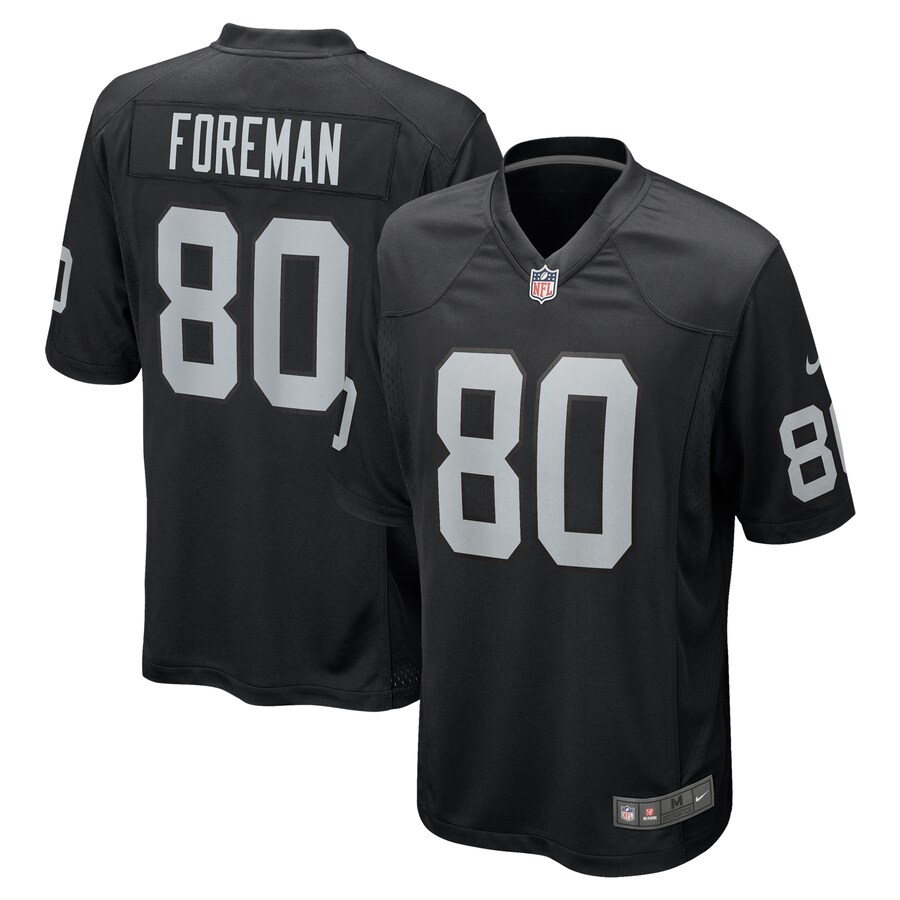 Men's Las Vegas Raiders Jeff Foreman Nike Black Team Game Jersey - ujerseystore