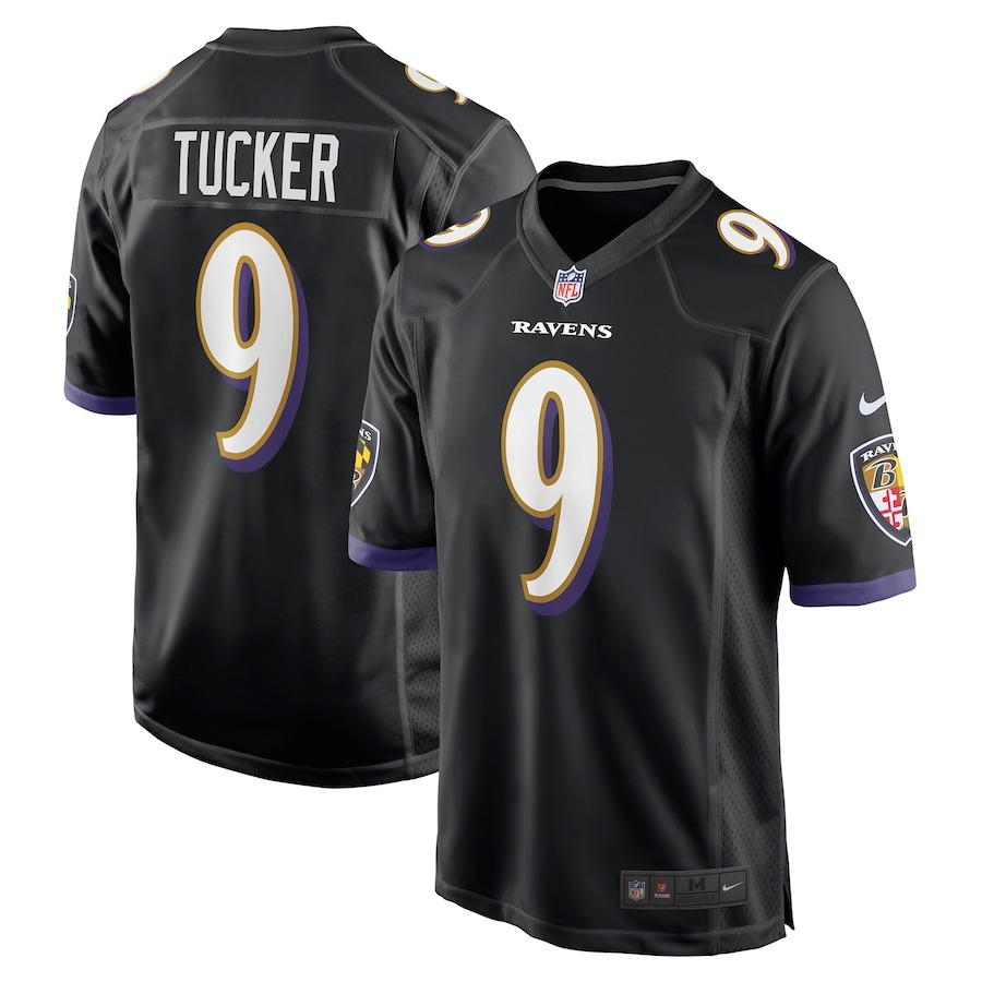 Men's Baltimore Ravens Justin Tucker Nike Black Player Game Jersey - ujerseystore