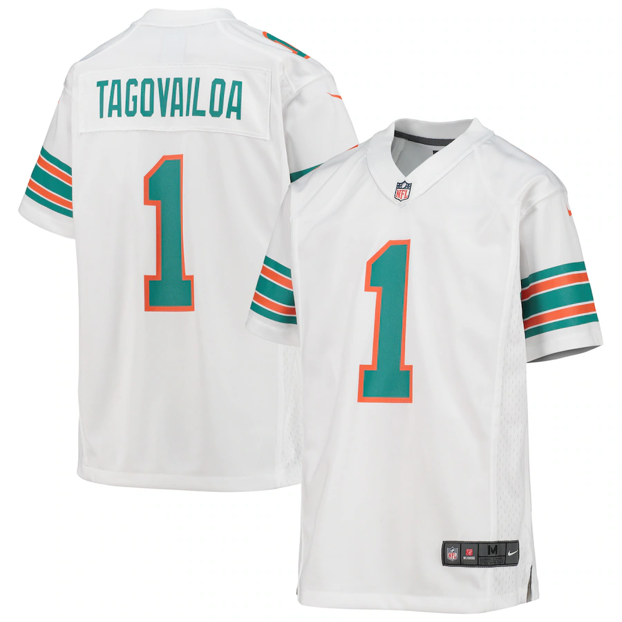 Youth Miami Dolphins Tua Tagovailoa Nike White Game Jersey - ujerseystore