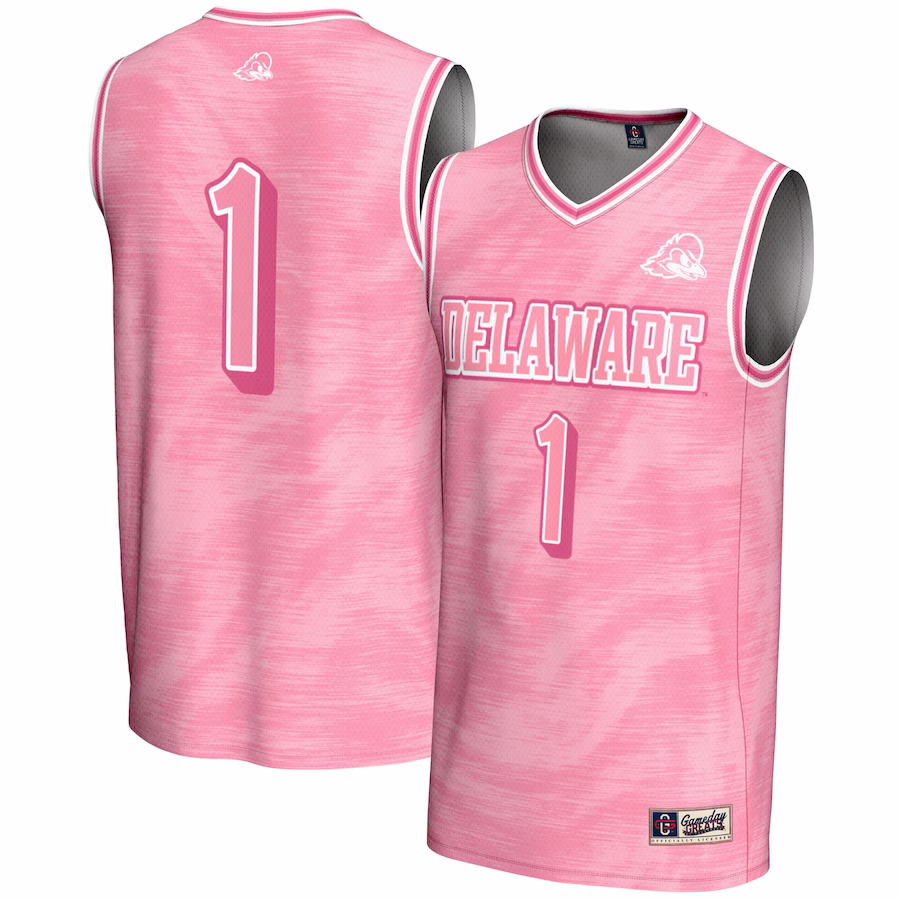 #1 Delaware Fightin' Blue Hens GameDay Greats Unisex Lightweight Basketball Fashion Jersey - Pink - ujerseystore