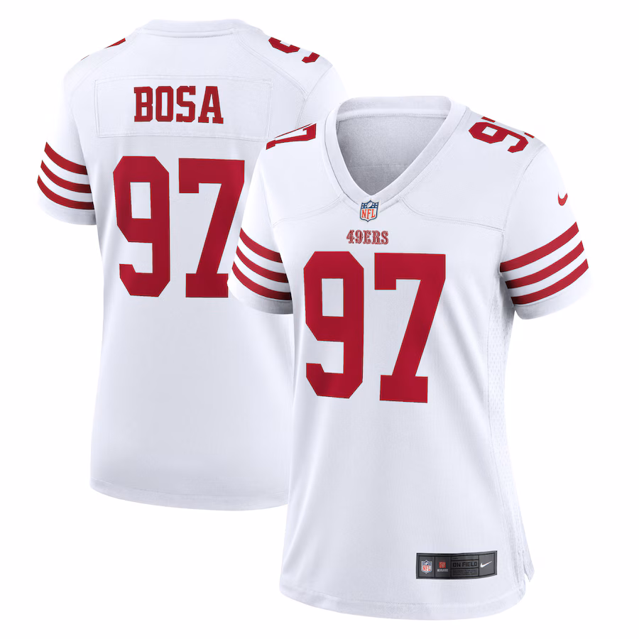 Women's San Francisco 49ers Nick Bosa Nike White Game Jersey - ujerseystore